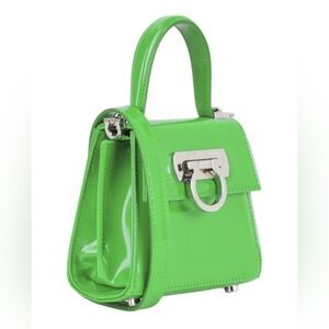 Salvatore Ferragamo micro top handle bag in lime 🍋‍🟩 green